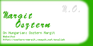 margit osztern business card